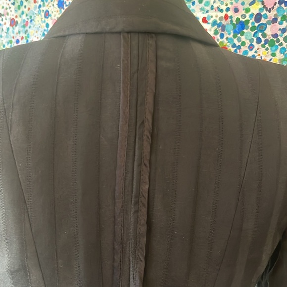 Designer gothic inspired coat from Spain with leather detailing,cool buttons - Picture 9 of 11